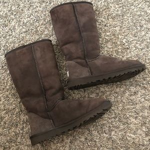 Brown tall ugg boots